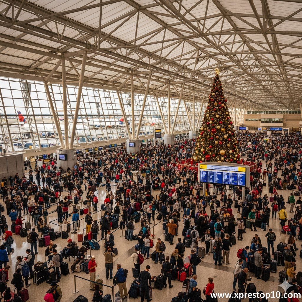 Los Angeles International Airport (LAX) in December is a mix of sunshine seekers and long-haul travelers.