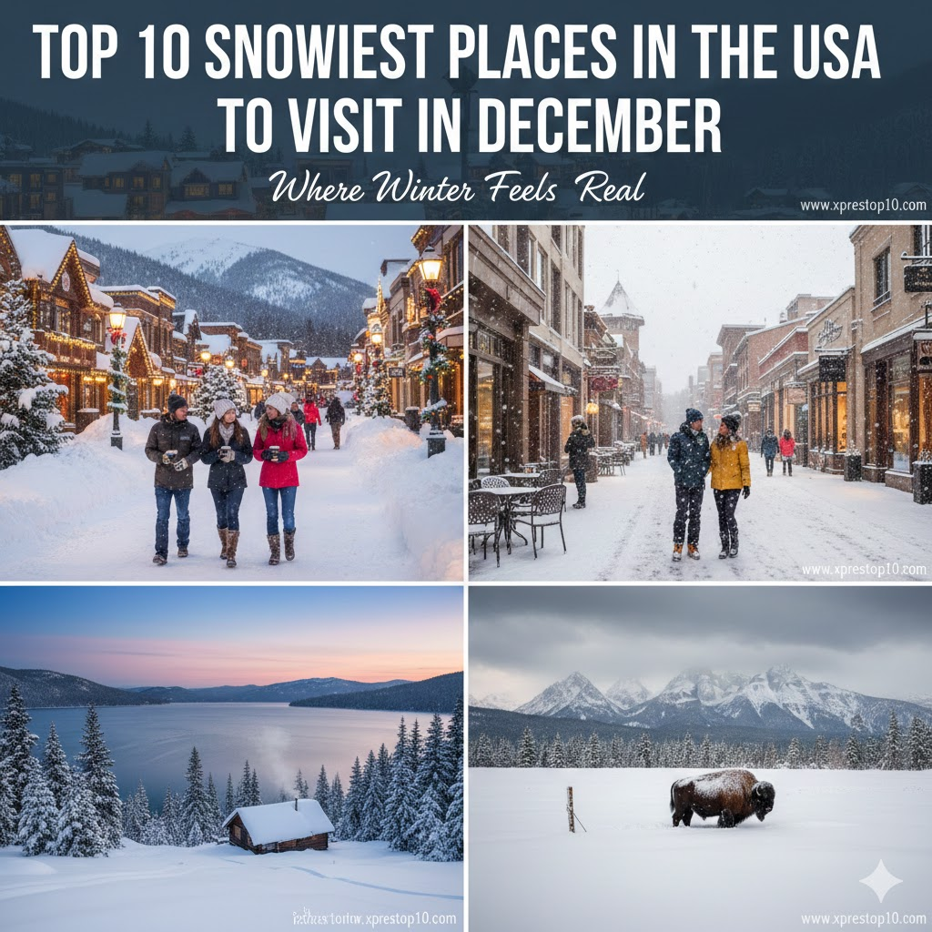 Top 10 Snowiest Places in the USA to Visit in December (Where Winter Feels Real)
