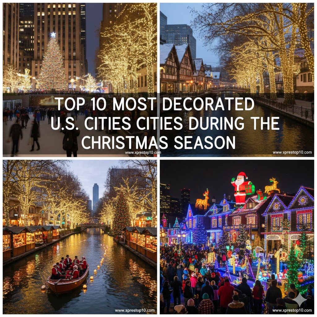 Top 10 Most Decorated U.S. Cities During the Christmas Season