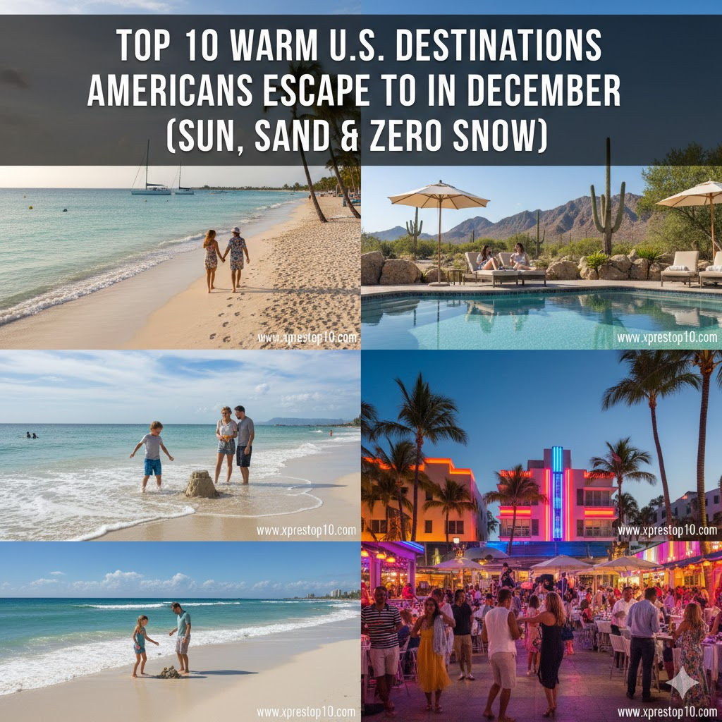 Top 10 Warm U.S. Destinations Americans Escape to in December (Sun, Sand & Zero Snow)
